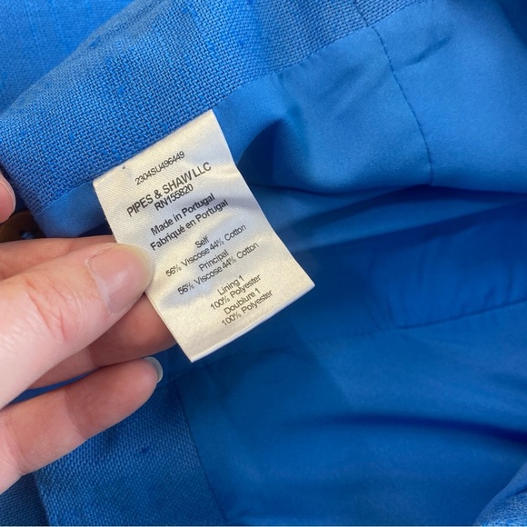 SET Veronica Beard Behren Suit Jacket Blue 4 Crop Wide Leg Dova Trouser - Picture 14 of 16